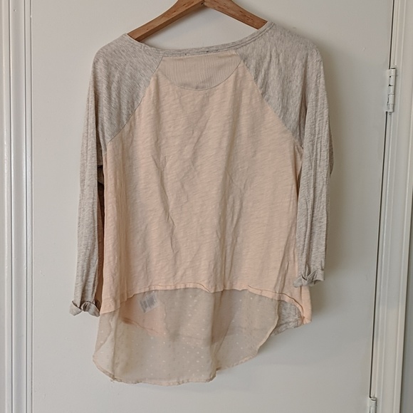 Peach and tan Heather fancy tee - Picture 6 of 7